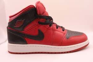Air Jordan 1 Mid GS 'Reverse Bred' Gym Red Black White 554725-660
